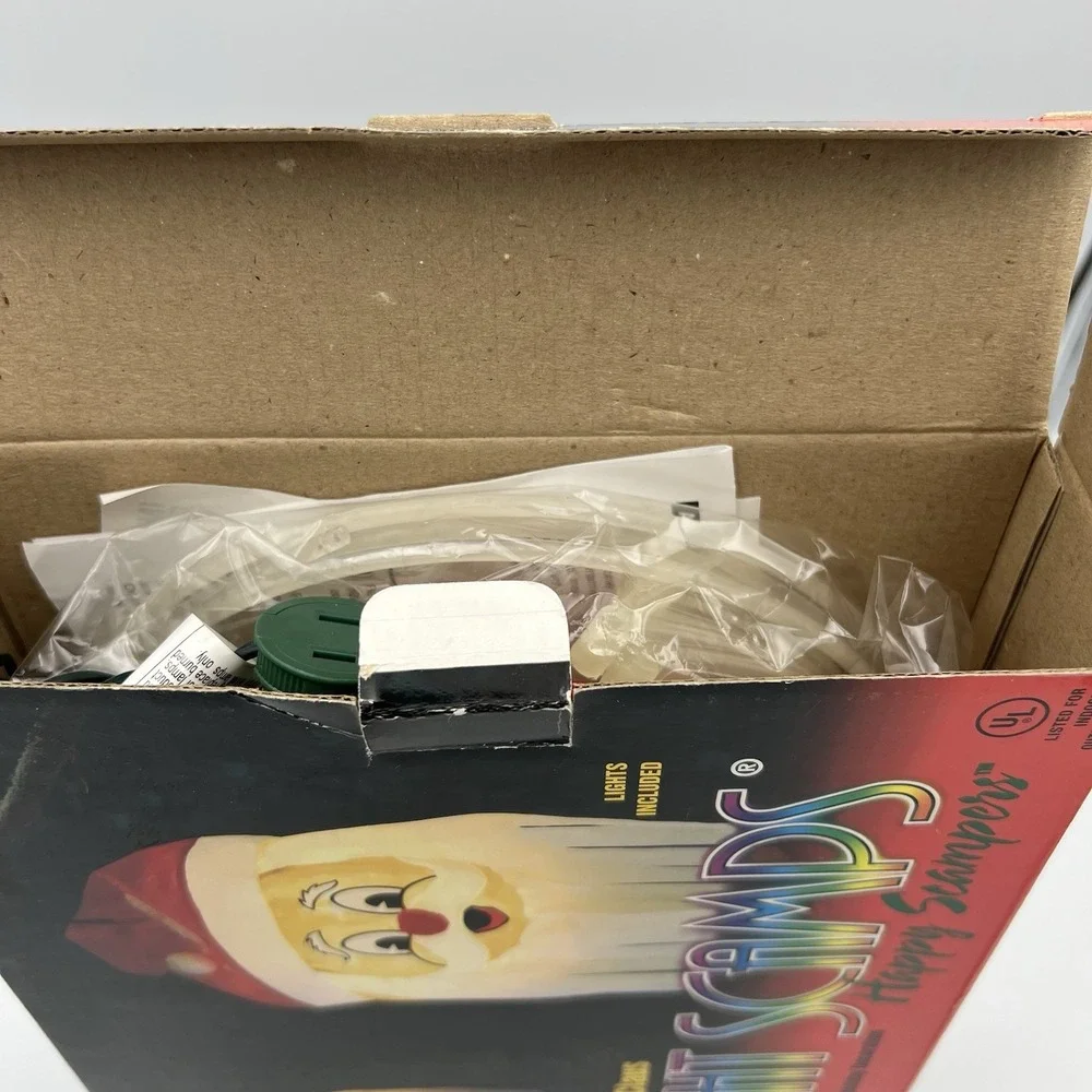 Light Scamps Outdoor Christmas Scampa Claus Hanging Lights Vintage New‎ In Box